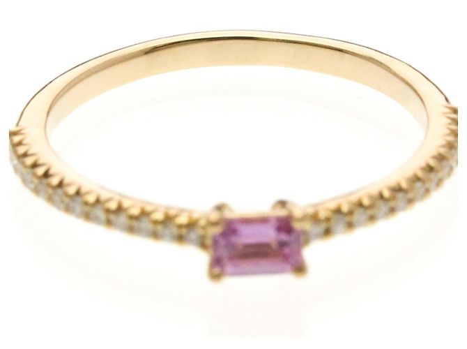 Tiffany & Co Tiffany Novo Horizon Ring mit rosa Saphir und Diamanten Golden - Ansicht 5