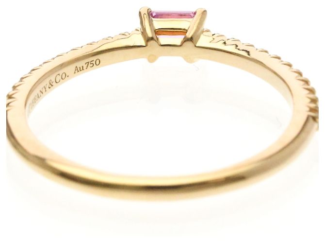 Tiffany & Co Tiffany Novo Horizon Ring mit rosa Saphir und Diamanten Golden - Ansicht 7