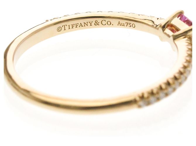 Tiffany & Co Tiffany Novo Horizon Ring mit rosa Saphir und Diamanten Golden - Ansicht 8