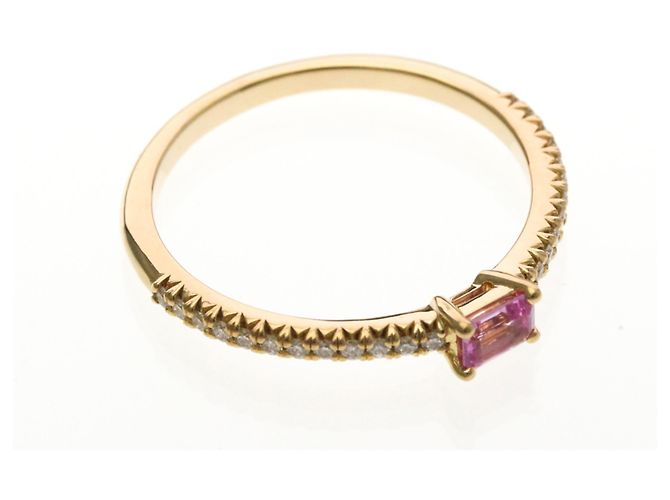 Tiffany & Co Tiffany Novo Horizon Ring mit rosa Saphir und Diamanten Golden - Ansicht 9