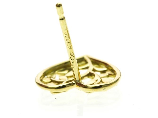 Tiffany & Co Tiffany Olivenblatt Herz Ohrringe Golden - Ansicht 10