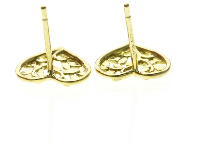 Tiffany & Co Tiffany Olivenblatt Herz Ohrringe Golden - Ansicht 2