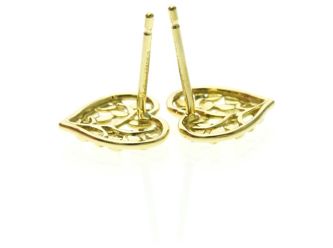 Tiffany & Co Tiffany Olivenblatt Herz Ohrringe Golden - Ansicht 3
