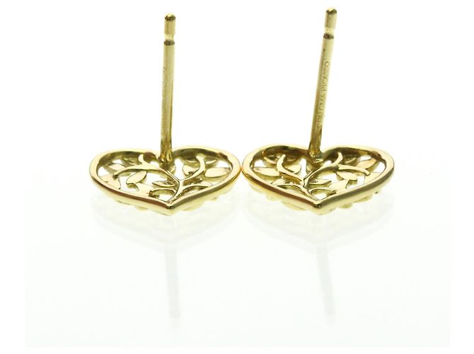 Tiffany & Co Tiffany Olivenblatt Herz Ohrringe Golden - Ansicht 4