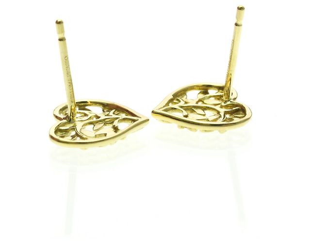 Tiffany & Co Tiffany Olivenblatt Herz Ohrringe Golden - Ansicht 5