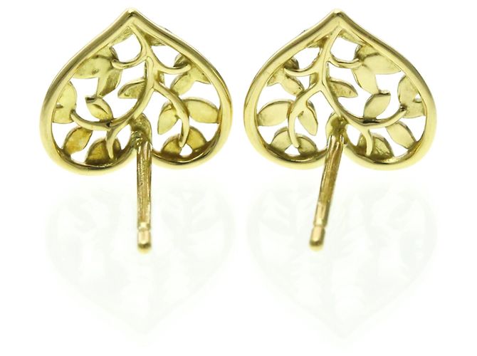 Tiffany & Co Tiffany Olivenblatt Herz Ohrringe Golden - Ansicht 6