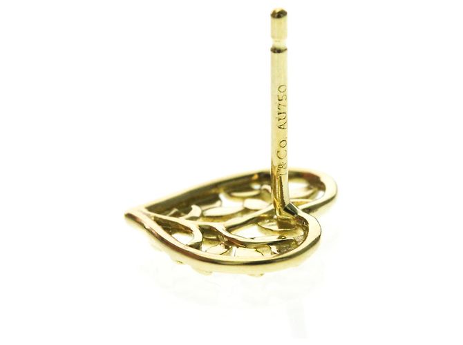 Tiffany & Co Tiffany Olivenblatt Herz Ohrringe Golden - Ansicht 8