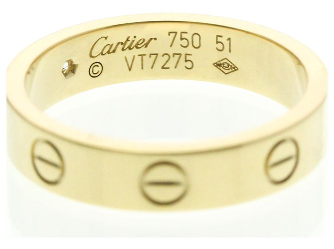 Cartier Mini Love Ring mit 1 Diamant Golden - Ansicht 6