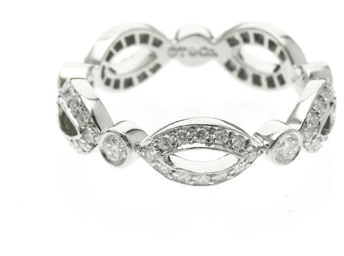Tiffany & Co Tiffany Offene Marquise-Diamantring Silber - Ansicht 2