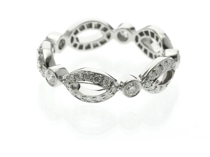 Tiffany & Co Tiffany Offene Marquise-Diamantring Silber - Ansicht 3