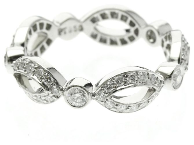 Tiffany & Co Tiffany Offene Marquise-Diamantring Silber - Ansicht 4
