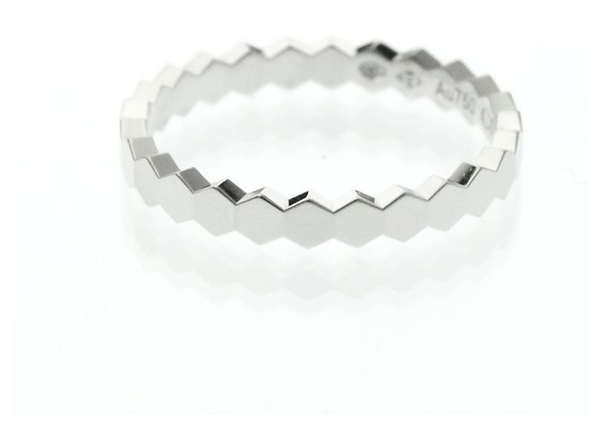 Chaumet Be My Love Honeycomb Band Ring Silvery - view 2