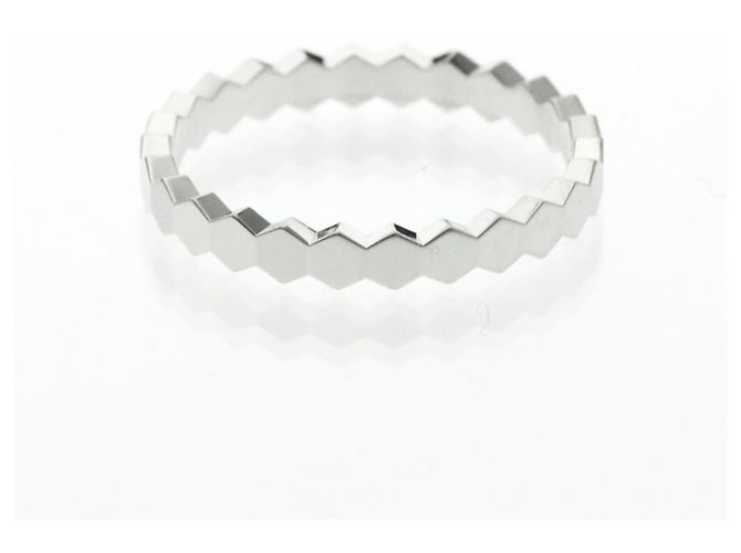 Chaumet Be My Love Honeycomb Band Ring Silvery - view 3