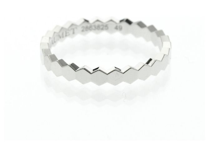 Chaumet Be My Love Honeycomb Band Ring Silvery - view 4