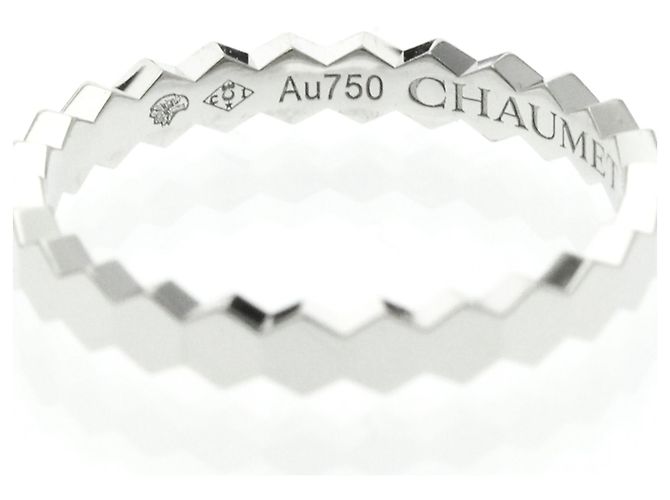 Chaumet Be My Love Honeycomb Band Ring Silvery - view 5
