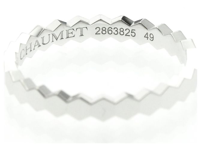 Chaumet Be My Love Honeycomb Band Ring Silvery - view 6