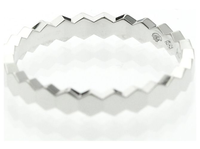 Chaumet Be My Love Honeycomb Band Ring Silvery - view 8