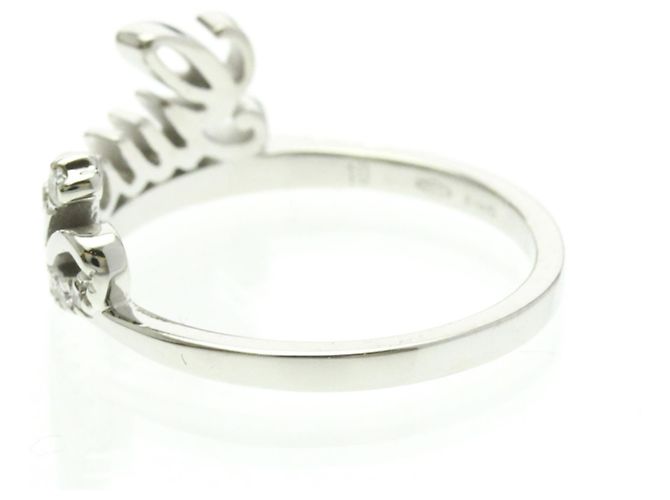 Anello in diamante con logo Gucci Argento - vista 2
