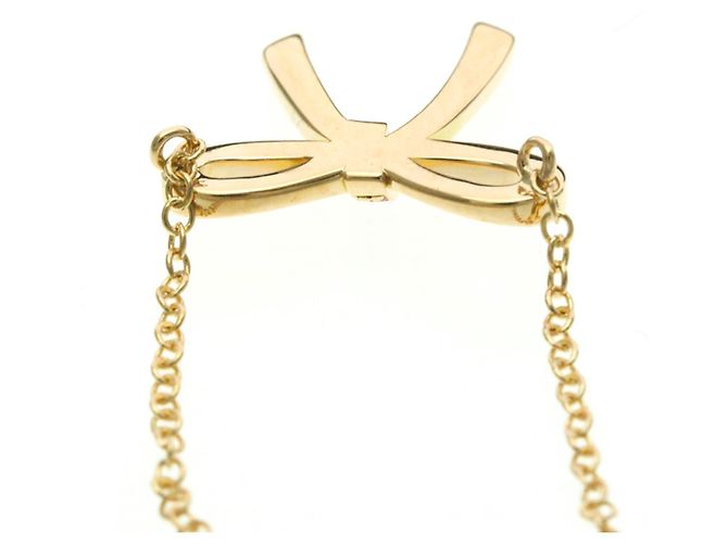 Tiffany & Co Tiffany Bow Halskette mit rosa Saphir Golden - Ansicht 8