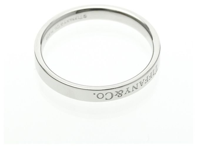 Tiffany & Co Anello piatto Tiffany in platino Argento - vista 9
