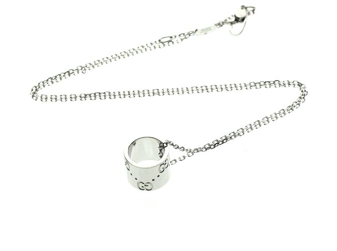 Collar Péndulo Icon Gucci en Oro Blanco de 18K Plata - vista 11