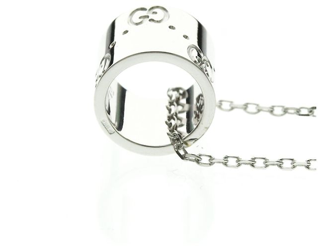 Collar Péndulo Icon Gucci en Oro Blanco de 18K Plata - vista 2
