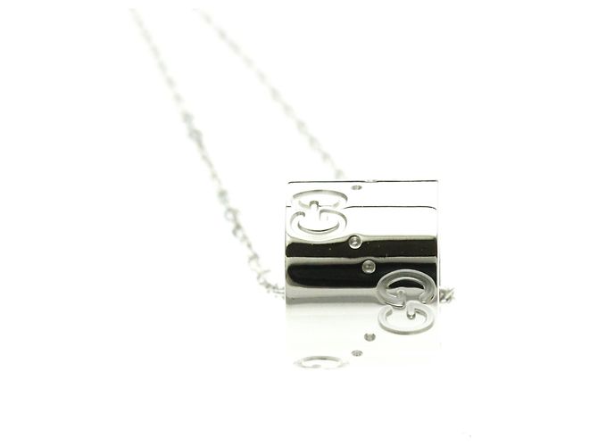 Collar Péndulo Icon Gucci en Oro Blanco de 18K Plata - vista 3
