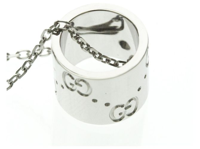 Collar Péndulo Icon Gucci en Oro Blanco de 18K Plata - vista 6