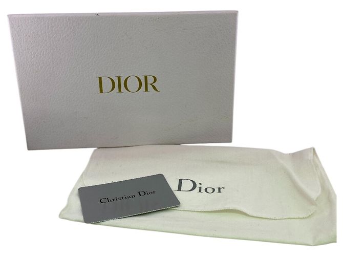 Runder Reißverschluss Geldbeutel Montaigne Christian Dior in Grau Braun - Ansicht 18
