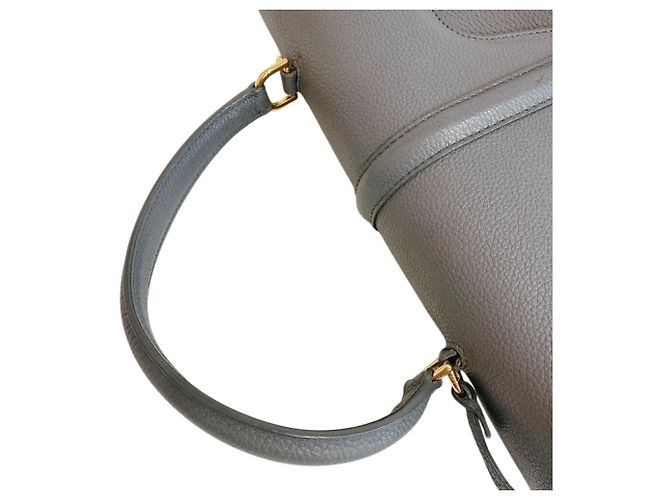 Céline CELINE Celine 16 Seize Medium 2-Wege Schultertasche in Grau Braun - Ansicht 3