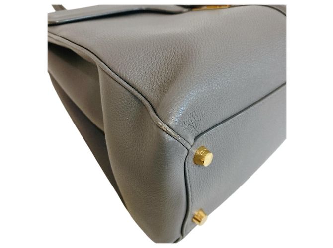 Céline CELINE Celine 16 Seize Medium 2-Wege Schultertasche in Grau Braun - Ansicht 4