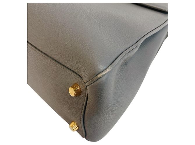Céline CELINE Celine 16 Seize Medium 2-Wege Schultertasche in Grau Braun - Ansicht 5