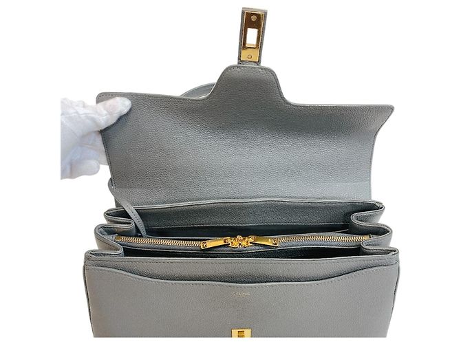 Céline CELINE Celine 16 Seize Medium 2-Wege Schultertasche in Grau Braun - Ansicht 6