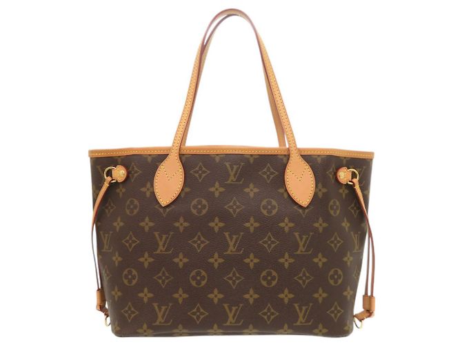 Borsa Louis Vuitton Neverfull PM Marrone Monogramma - vista 2