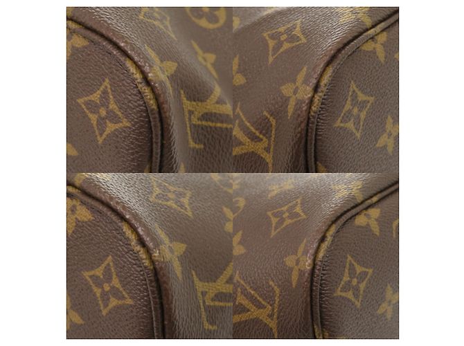 Borsa Louis Vuitton Neverfull PM Marrone Monogramma - vista 4