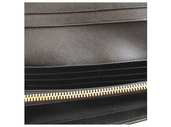 Prada Saffiano Leder schwarzes Bi-Fold Langwallet - Ansicht 4