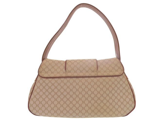 Céline Vintage Hobo-Tasche im Macadam-Muster von Celine Braun Beige - Ansicht 3