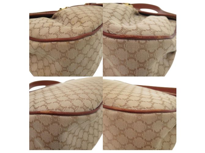 Céline Vintage Hobo-Tasche im Macadam-Muster von Celine Braun Beige - Ansicht 6