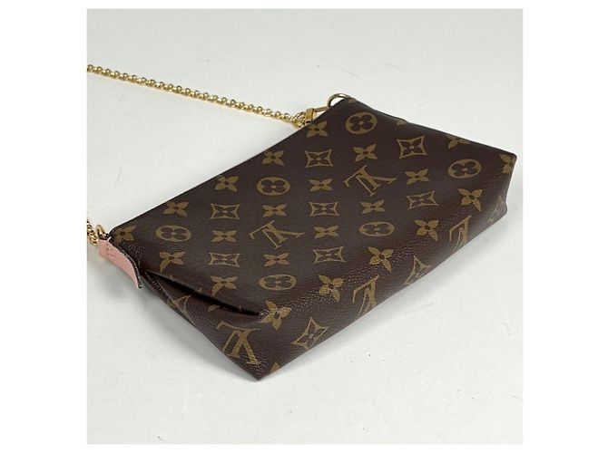 Borsa a Spalla Pallas Clutch 2 in 1 Louis Vuitton Marrone Rosa Monogramma - vista 2