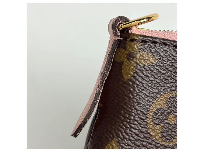 Borsa a Spalla Pallas Clutch 2 in 1 Louis Vuitton Marrone Rosa Monogramma - vista 4
