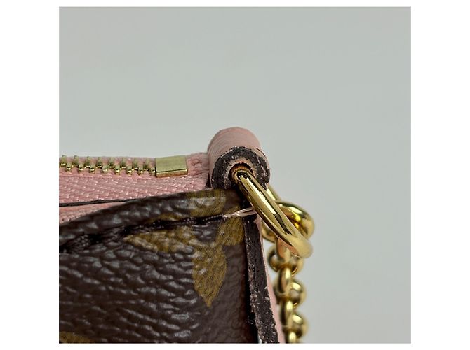 Borsa a Spalla Pallas Clutch 2 in 1 Louis Vuitton Marrone Rosa Monogramma - vista 5