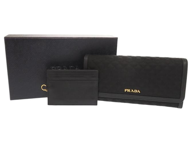 Prada gesteppte lange Geldbörse Schwarz - Ansicht 2