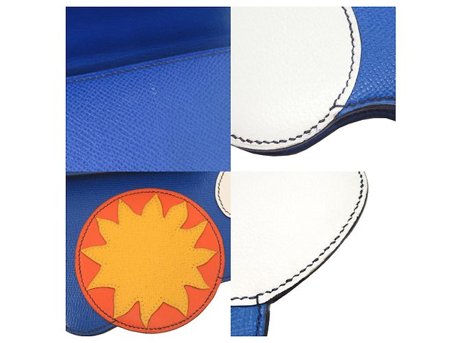 Borsa in pelle Courchevel edizione limitata Hermès Blu - vista 10