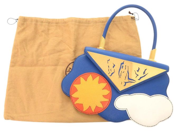 Borsa in pelle Courchevel edizione limitata Hermès Blu - vista 2