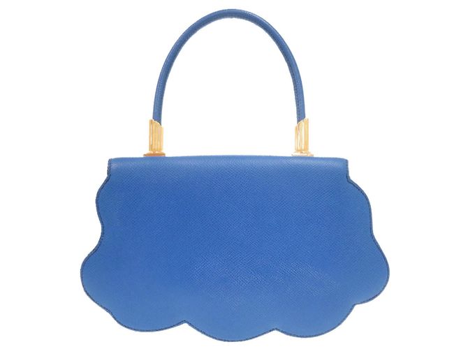 Borsa in pelle Courchevel edizione limitata Hermès Blu - vista 3