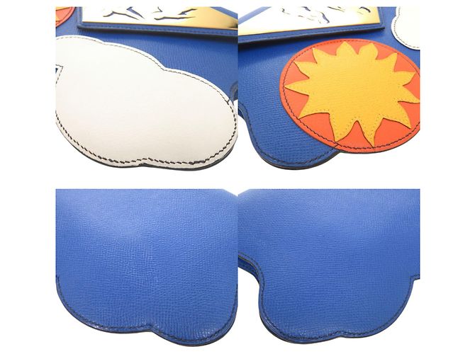 Borsa in pelle Courchevel edizione limitata Hermès Blu - vista 4
