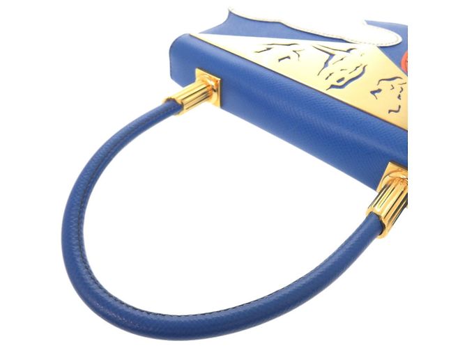 Borsa in pelle Courchevel edizione limitata Hermès Blu - vista 5