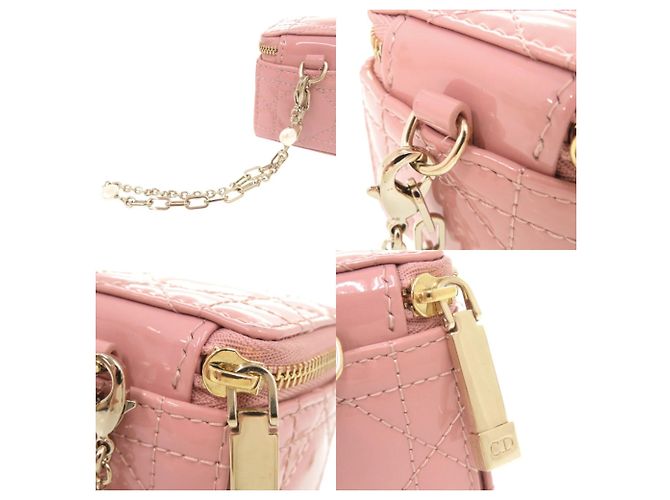 Micro Pouch Lady aus rosa Lackleder von Christian Dior Pink - Ansicht 10