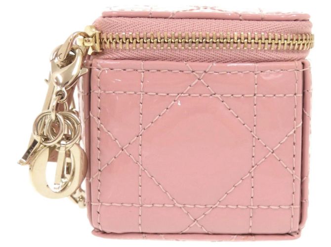 Micro Pouch Lady aus rosa Lackleder von Christian Dior Pink - Ansicht 2