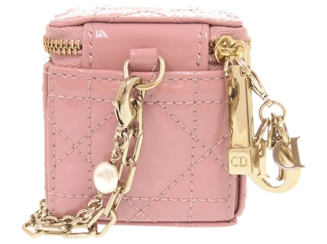 Micro Pouch Lady aus rosa Lackleder von Christian Dior Pink - Ansicht 3